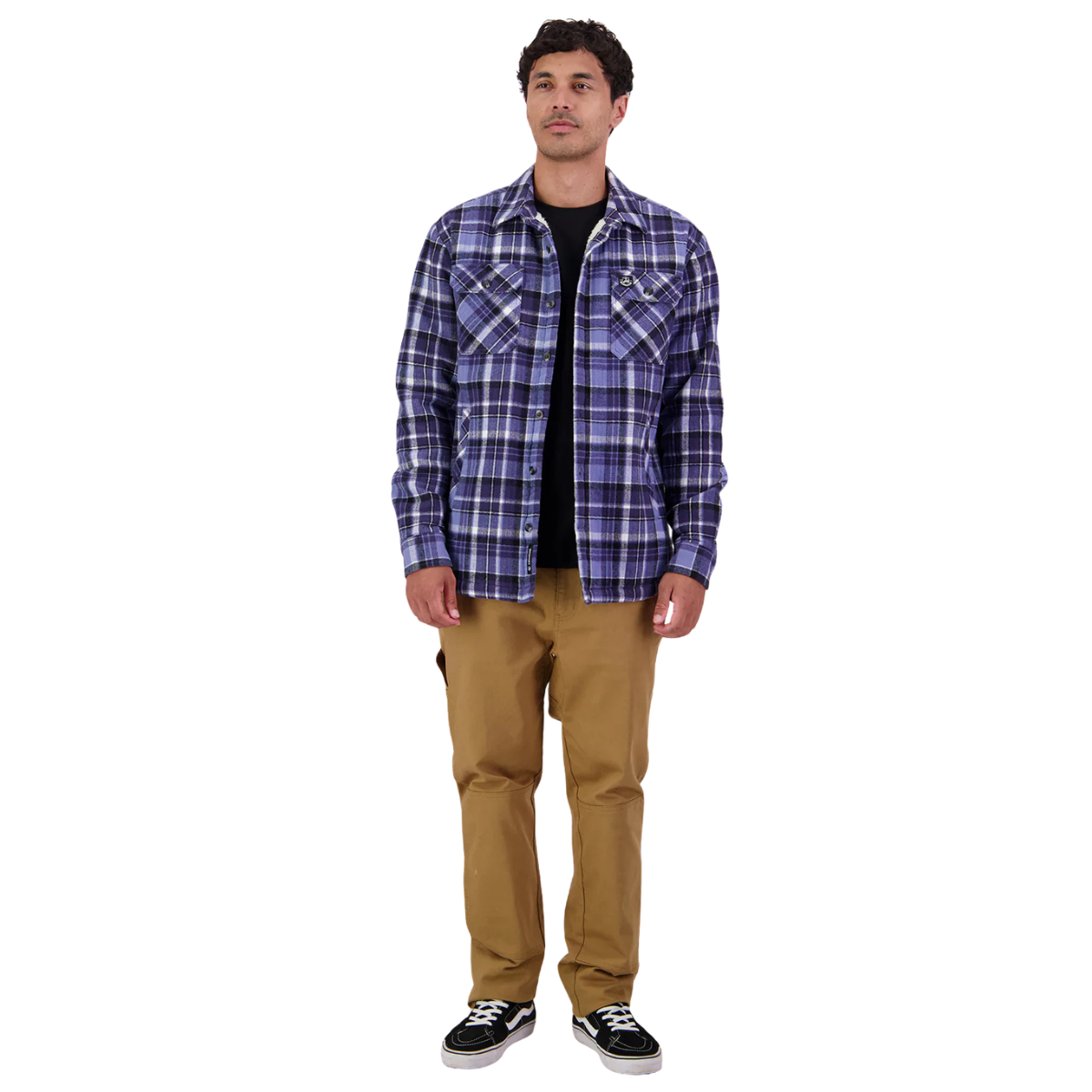 Swanndri Mens Morven Sherpa L/S Shirt (SW2521065M) Bluebird/Navy Check