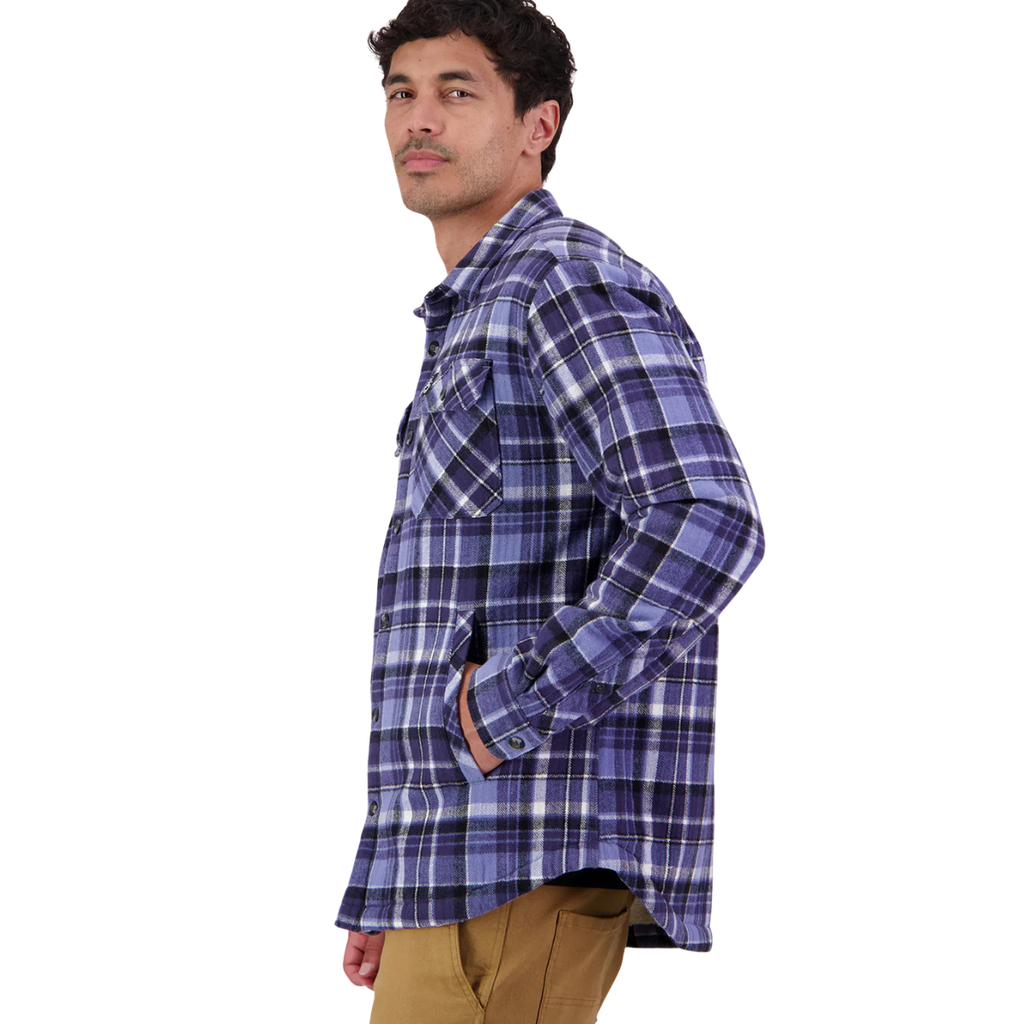 Swanndri Mens Morven Sherpa L/S Shirt (SW2521065M) Bluebird/Navy Check