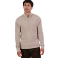 Swanndri Mens Otahu River V2 Quarter Zip Jumper (SW26575M) Biscotti Marle