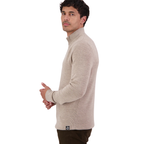 Swanndri Mens Otahu River V2 Quarter Zip Jumper (SW26575M) Biscotti Marle