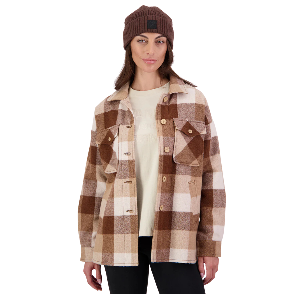 Swanndri Womens Anchorage V3 Wool Shacket (SW26471W) Montana Check