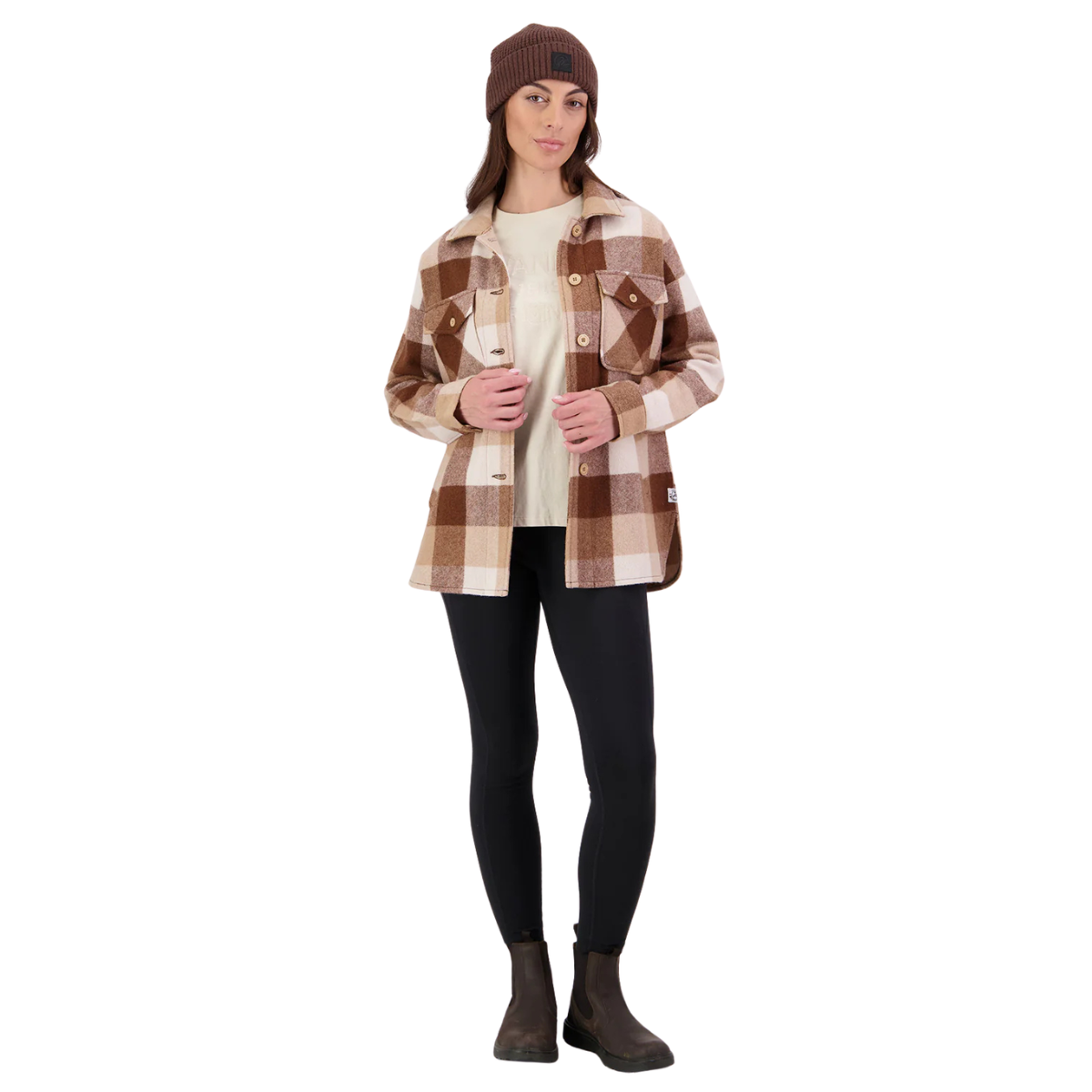 Swanndri Womens Anchorage V3 Wool Shacket (SW26471W) Montana Check