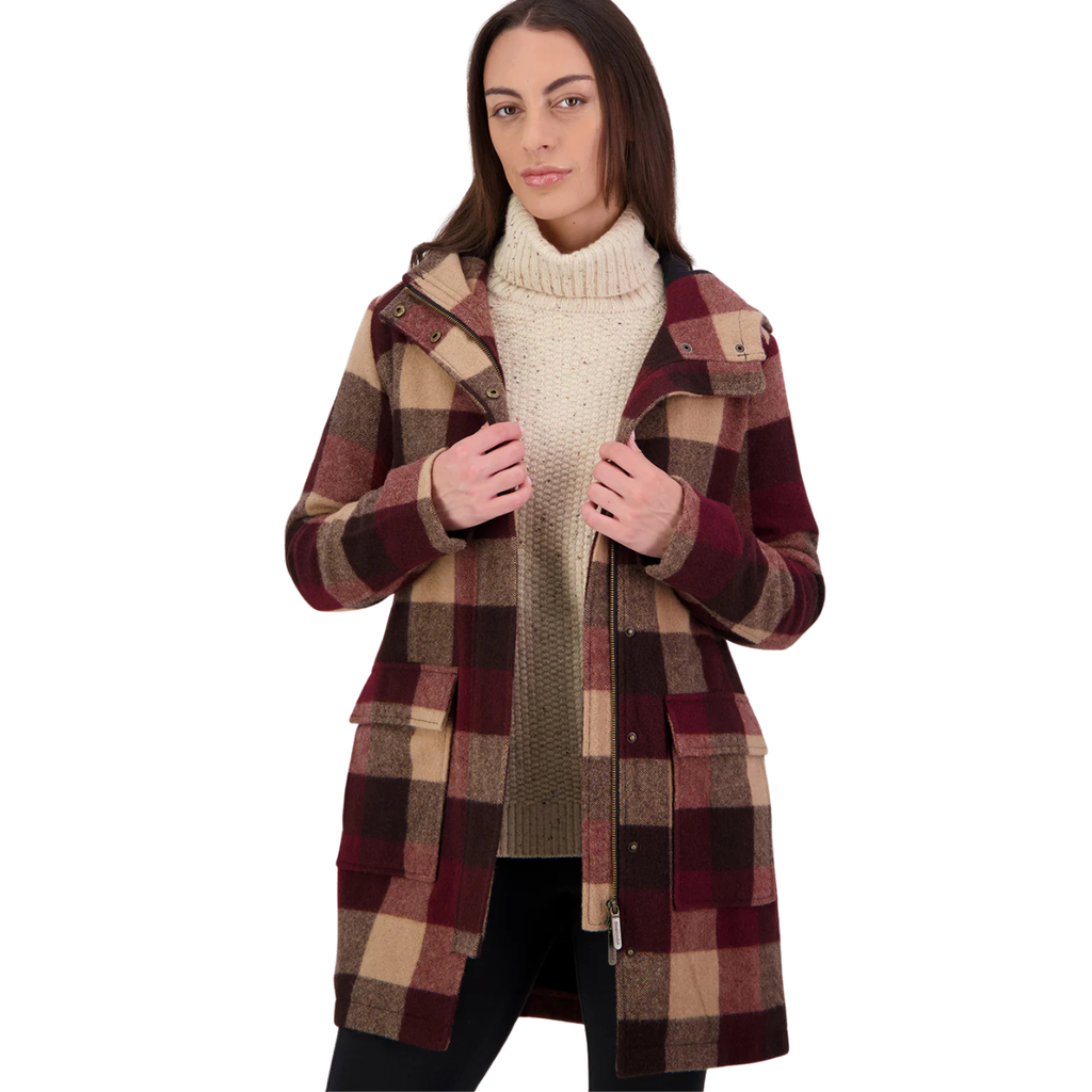 Swanndri Womens Annmore V2 Wool Overcoat (SW26437W) Florence Check
