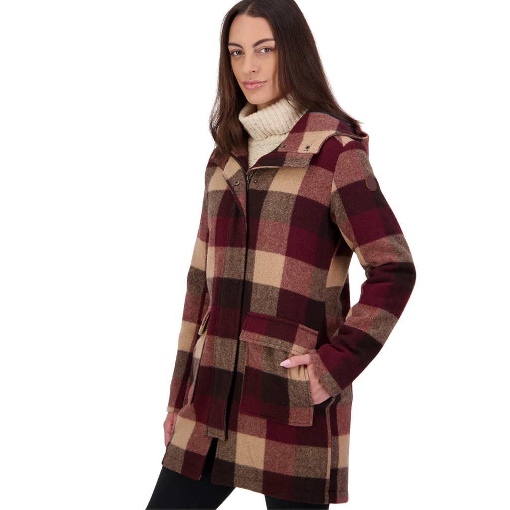 Swanndri Womens Annmore V2 Wool Overcoat (SW26437W) Florence Check