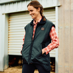 Swanndri Womens Foxton Oilskin Vest (SW2542052W) Black/Pink Salt