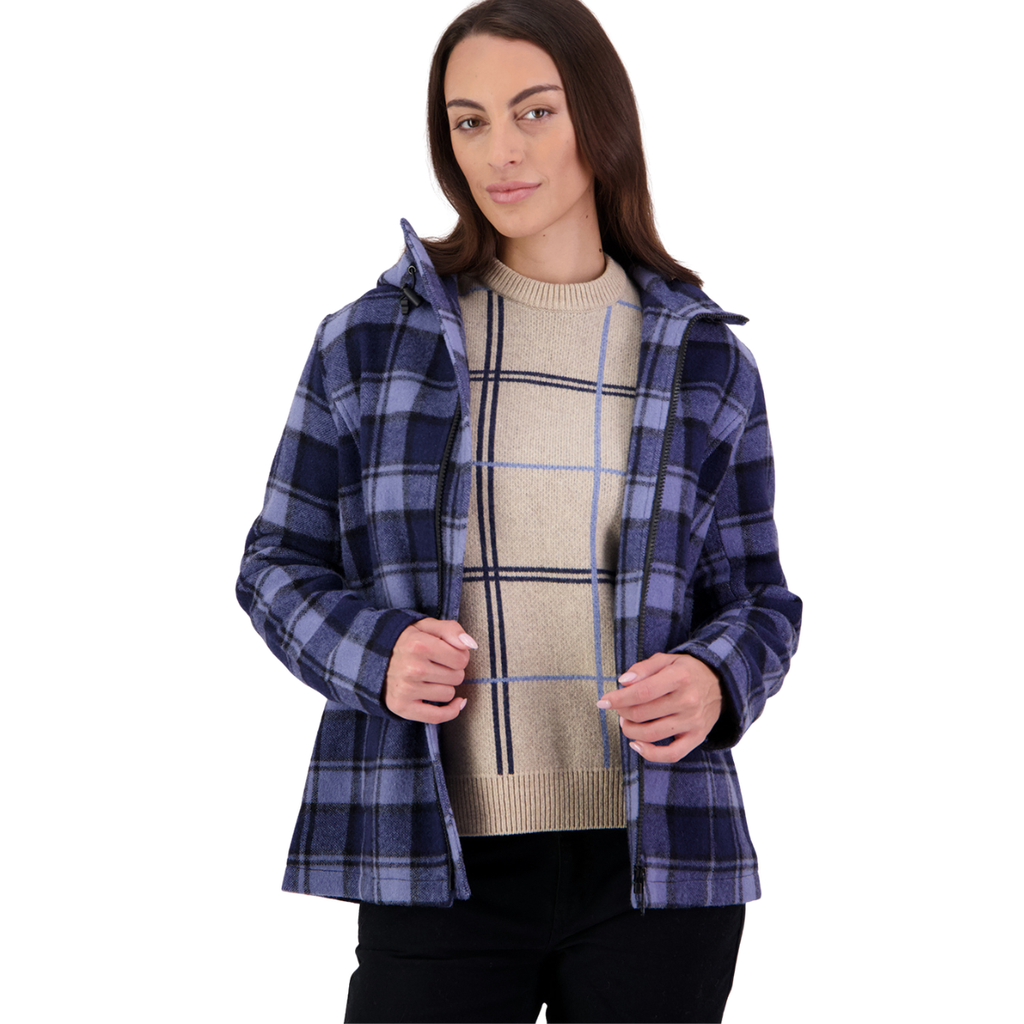 Swanndri Womens Seattle V2 Wool Hoodie (SW244796W) Rhode Island Check