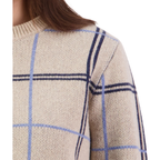 Swanndri Womens Yasmin Check Knit Jumper (SW26550W) Biscotti Check