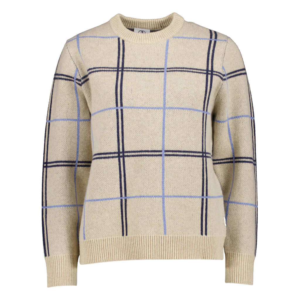 Swanndri Womens Yasmin Check Knit Jumper (SW26550W) Biscotti Check