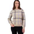 Swanndri Womens Yasmin Check Knit Jumper (SW26550W) Biscotti Check
