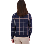 Swanndri Womens Yasmin Check Knit Jumper (SW26550W) Navy Check