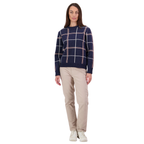 Swanndri Womens Yasmin Check Knit Jumper (SW26550W) Navy Check