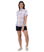 Swanndri Womens Manaia S/S Shirt (SS232597W) Lavender Check [SD]