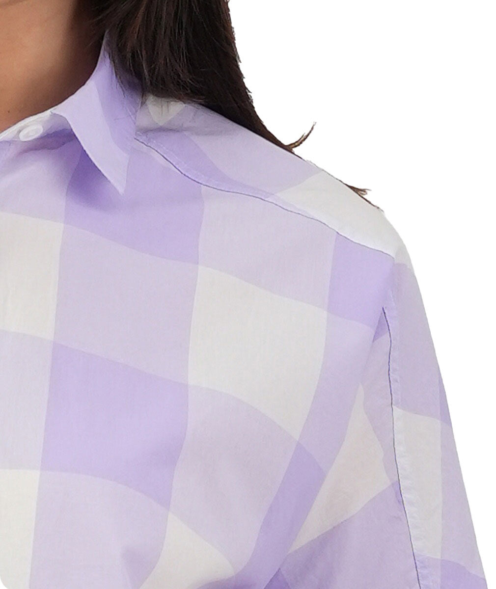 Swanndri Womens Manaia S/S Shirt (SS232597W) Lavender Check [SD]