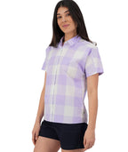 Swanndri Womens Manaia S/S Shirt (SS232597W) Lavender Check [SD]