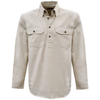 Thomas Cook Heavy Drill 1/2 Button L/S Shirt (TCP1120163) Bone XXS