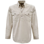 Thomas Cook Heavy Drill 1/2 Button L/S Shirt (TCP1120163) Bone L
