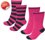 Thomas Cook Thermal Socks 2 Pack (TCP1992SOC) Bright Pink/Dark Navy 2-7