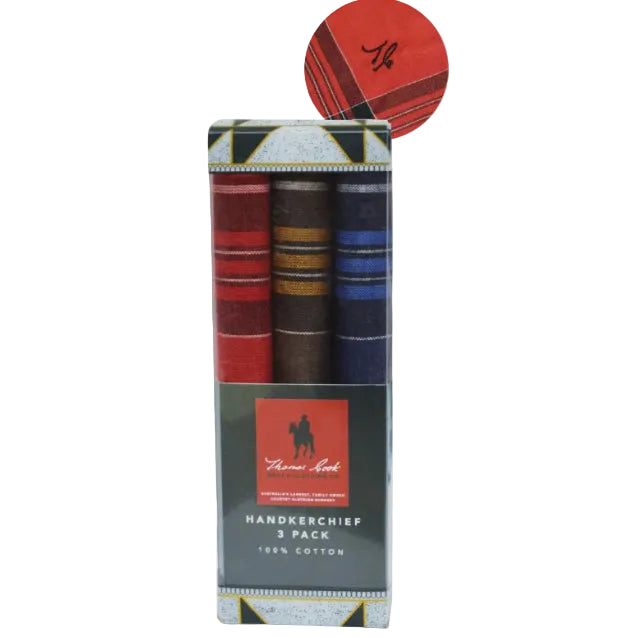 Thomas Cook Handkerchief 3 Pack (TCP1960HNK) Multi