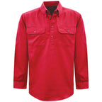 Thomas Cook Heavy Drill 1/2 Button L/S Shirt (TCP1120163) Tomato XXS