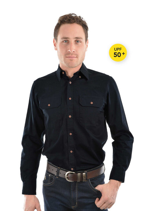 Thomas Cook Light Drill Full Button L/S Shirt (TCP1125005) Ink XL