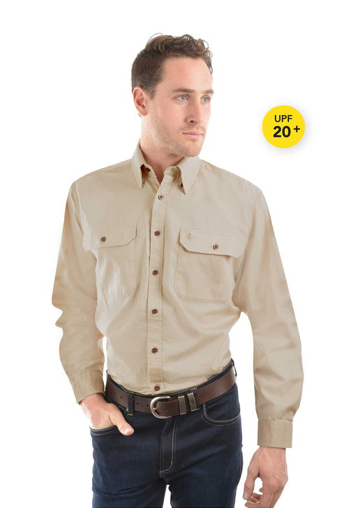 Thomas Cook Light Drill Full Button L/S Shirt (TCP1125005) Bone L