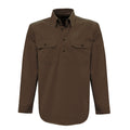 Thomas Cook Heavy Drill 1/2 Button L/S Shirt (TCP1120163) Khaki S