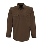 Thomas Cook Heavy Drill 1/2 Button L/S Shirt (TCP1120163) Khaki S