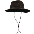 Thomas Cook Wide Brim Oilskin Hat (TCP1921408) Dark Brown S