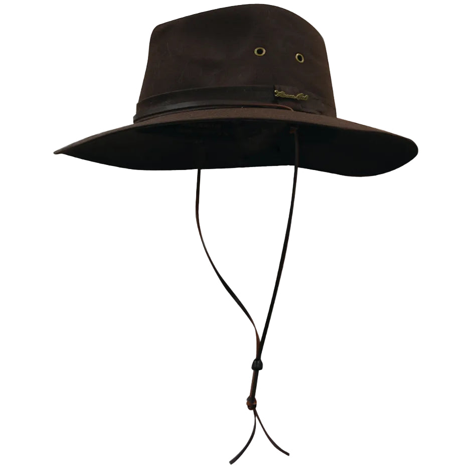 Thomas Cook Wide Brim Oilskin Hat (TCP1921408) Dark Brown S