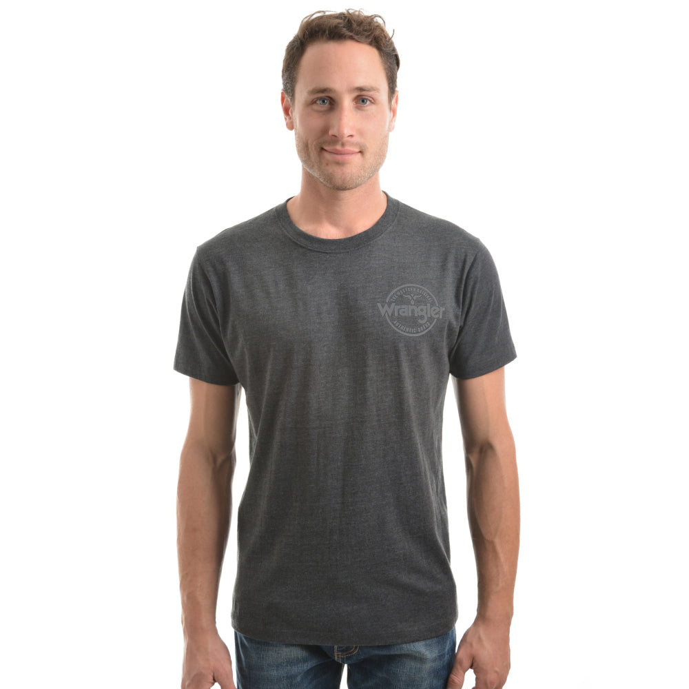 Wrangler Mens Angus T-Shirt (XCP1557366) Charcoal Marle L
