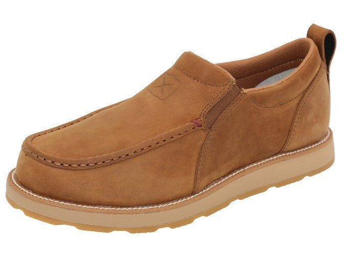 Twisted X Mens Cellstrech Wedge Slip-On Shoes (TCMCAX002) Lion Tan 8.5 [SD]