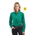 Thomas Cook Light Drill 1-2 Button LS Shirt (TCP1126005) Bright Green