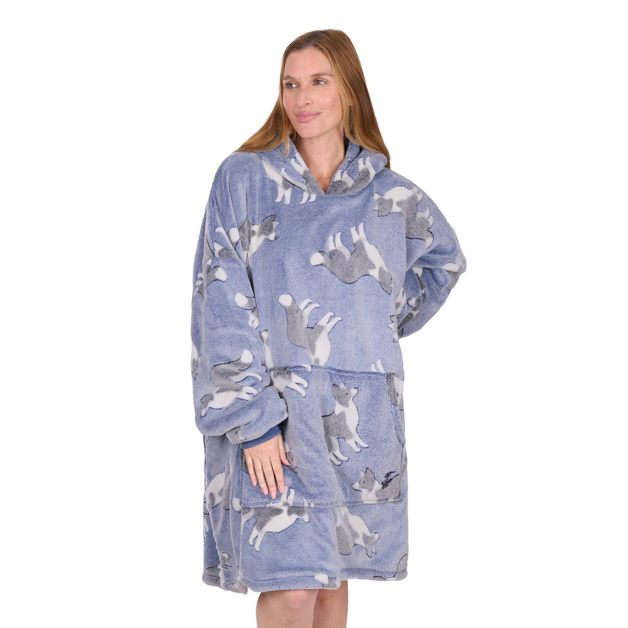 Thomas Cook Adults Dog Snuggle Hoodie (TCP2939SNU) Blue One Size