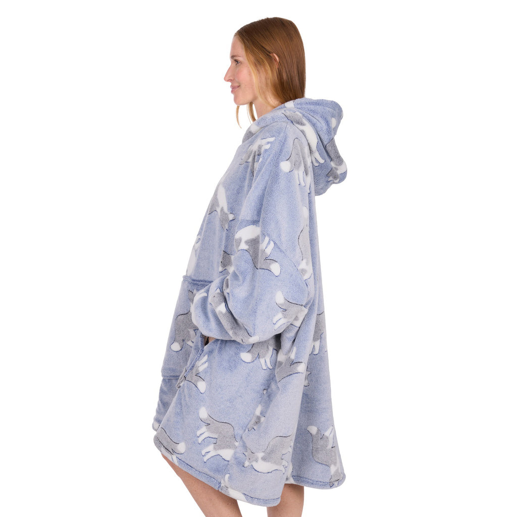 Thomas Cook Adults Dog Snuggle Hoodie (TCP2939SNU) Blue One Size