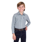 Thomas Cook Boys Edward L/S Shirt (T6W3140031) Navy/Green