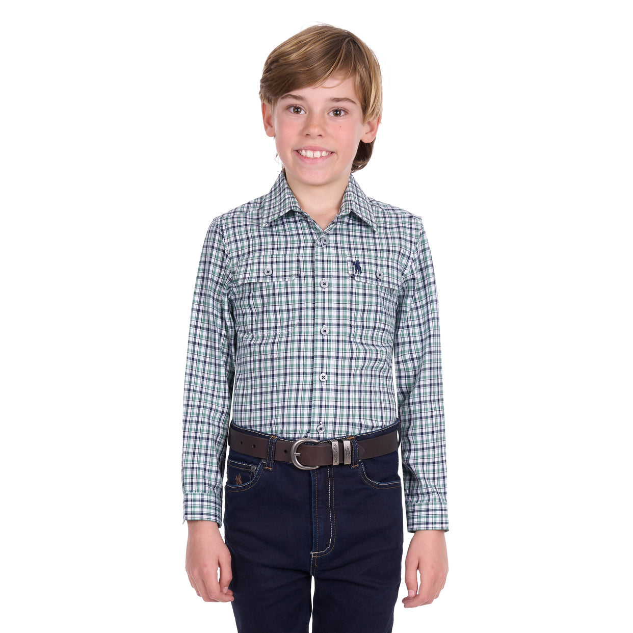Thomas Cook Boys Edward L/S Shirt (T6W3140031) Navy/Green