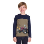 Thomas Cook Boys Karl Henley L/S Tee (T6W3517201) Navy/Tan