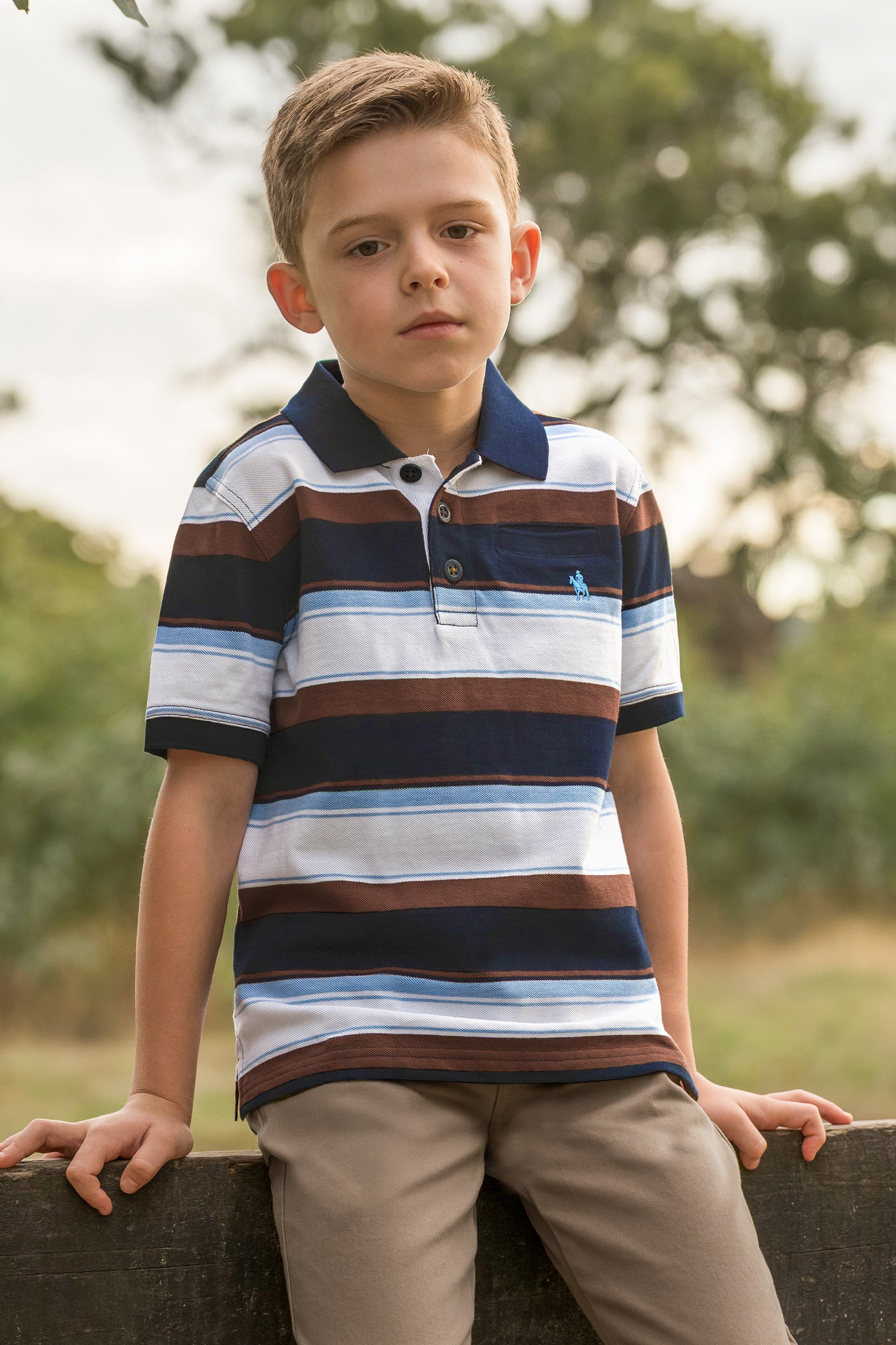 Thomas Cook Boys Randy S/S Polo (T6S3509017) Navy/Rust
