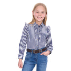 Thomas Cook Girls Celine L/S Shirt (T6W5108085) Navy/White
