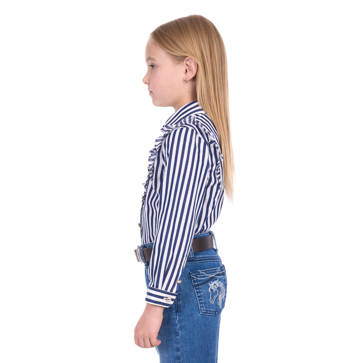 Thomas Cook Girls Celine L/S Shirt (T6W5108085) Navy/White