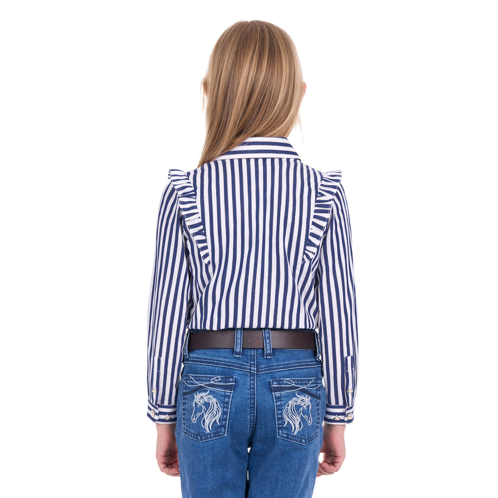 Thomas Cook Girls Celine L/S Shirt (T6W5108085) Navy/White