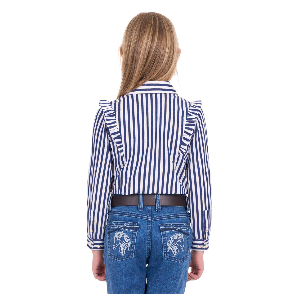 Thomas Cook Girls Celine L/S Shirt (T6W5108085) Navy/White