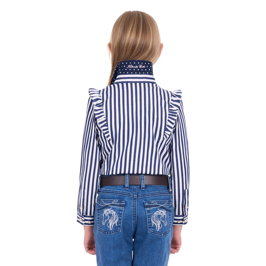 Thomas Cook Girls Celine L/S Shirt (T6W5108085) Navy/White