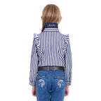 Thomas Cook Girls Celine L/S Shirt (T6W5108085) Navy/White