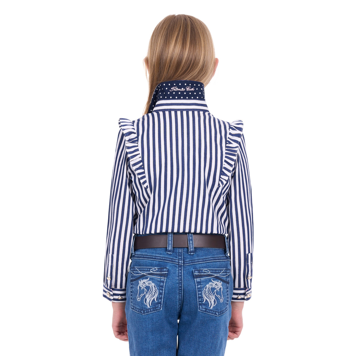 Thomas Cook Girls Celine L/S Shirt (T6W5108085) Navy/White