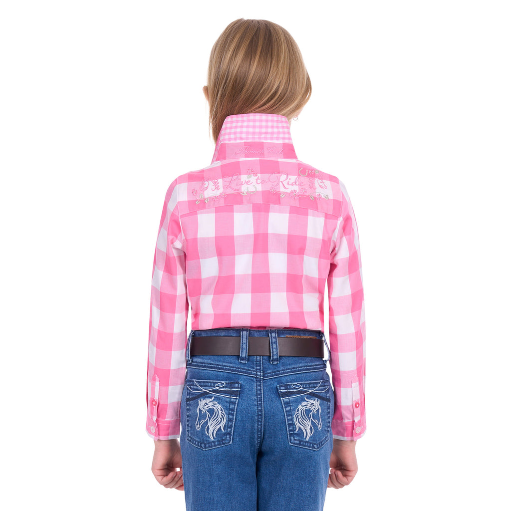 Thomas Cook Girls Tamara L/S Shirt (T6W5110145) Pink/White