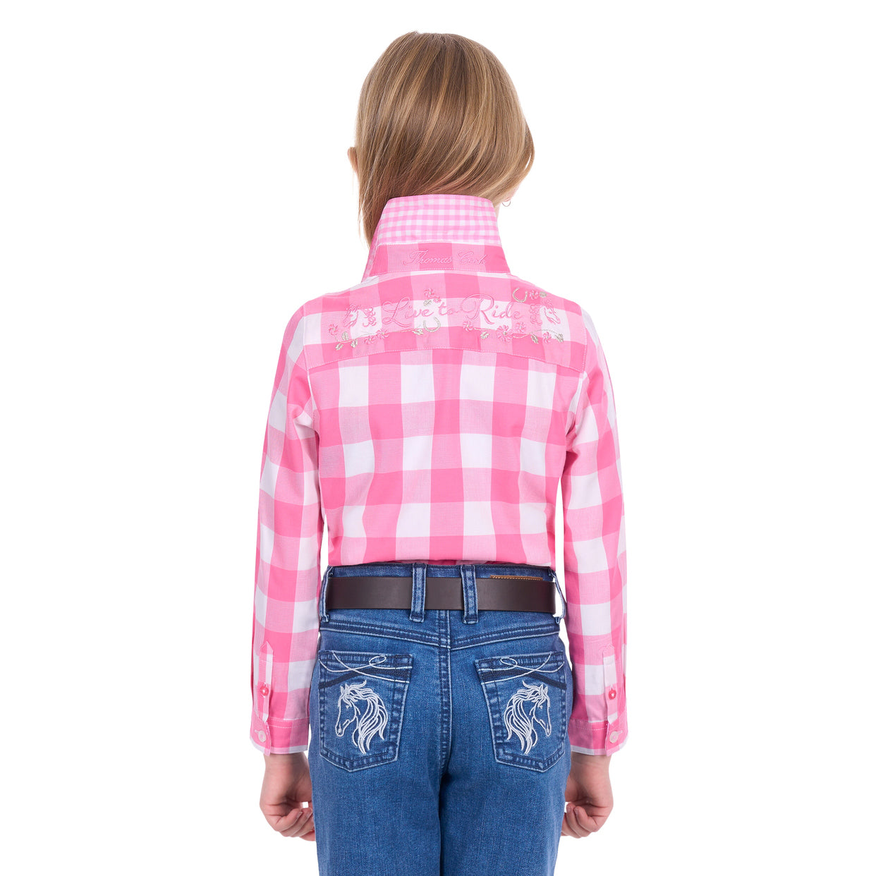 Thomas Cook Girls Tamara L/S Shirt (T6W5110145) Pink/White