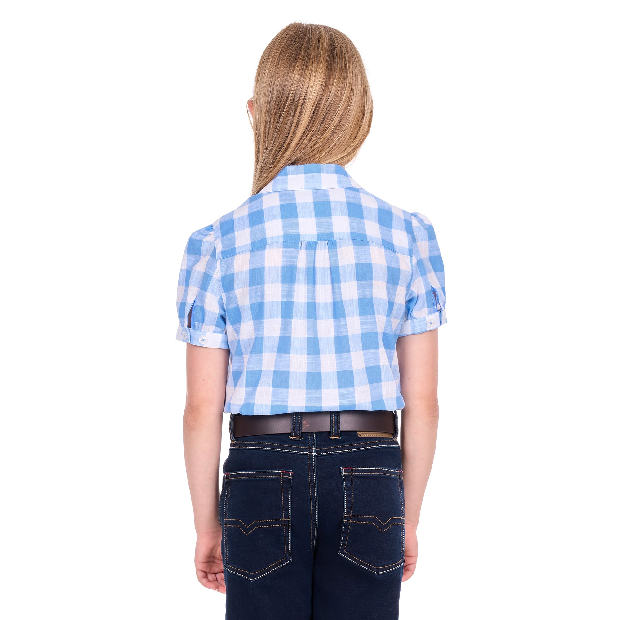 Thomas Cook Girls Wren S/S Shirt (T6S5106073) Blue/White