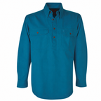 Thomas Cook Heavy Drill 12 Button LS Shirt (TCP1120163) Teal Ghost Image