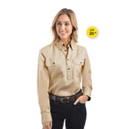 Thomas Cook Light Drill 1-2 Button LS Shirt (TCP1126005) Bone